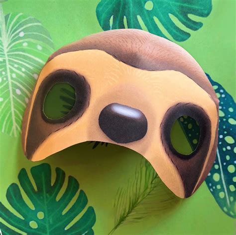 Sloth Mask Template Worksheets Be A Sloth Today Happythought