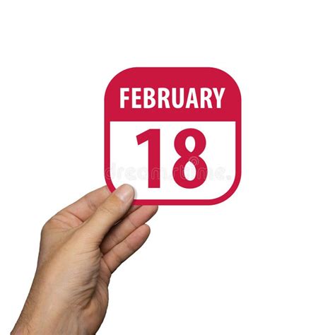 February 18th Day 18 Of Month Construction Or Warehouse Calendar