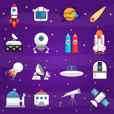 Space Icons Set 466507 Vector Art At Vecteezy