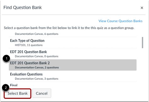 How Do I Create A Quiz With A Question Group Linked To A Question Bank