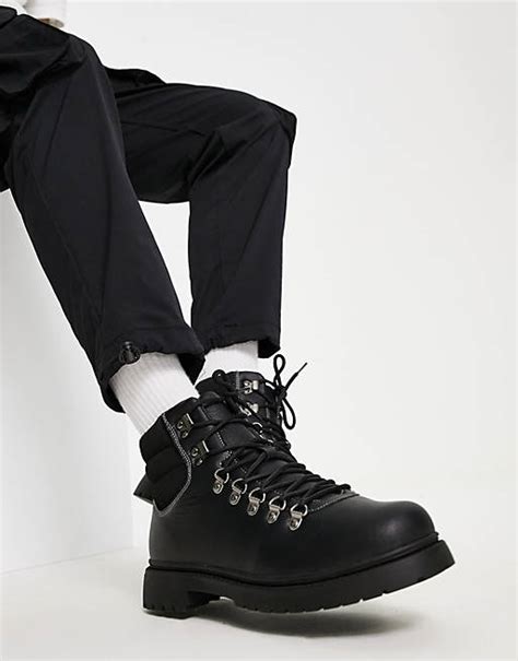 french connection hiker boots in black asos