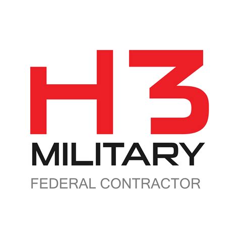 Elegant Playful Defense Contracting Logo Design For H3 Contracting