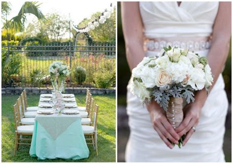 Watercolor vector banner of flowers jasmine and mint branches isolated on white background. Mint Green Wedding: Love Wed Bliss Feature