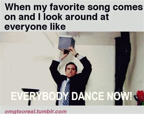 When My Favorite Song Comes On Michael Scott With Speaker Everybody