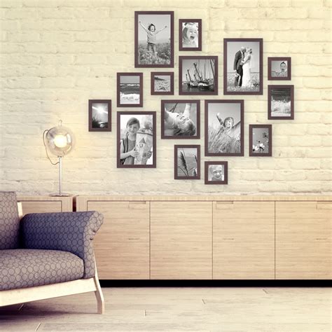 Die beschreibung von collage bilder wand online kostenlos. 15er Set Bilderrahmen Modern Nuss Massivholz 10x15 bis ...