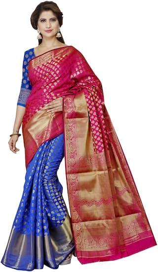 Buy Indian Fashionista Banarasi Silk Party Wear Saree With Blouse At 76 Off Paytm Mall