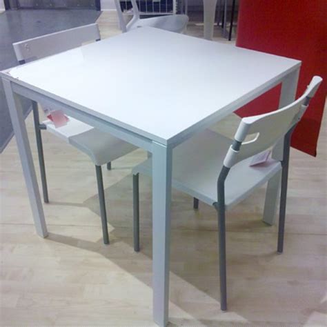 The most common kitchen table sets material is cotton. Ikea Table and 2 Chairs Set White Dining Kitchen Modern ...