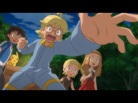 Image Clemont With Ash Serena And Bonniejpeg Heroes Wiki