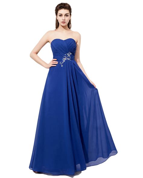 Strapless Bridesmaid Dressesroyal Blue Bridesmaid Dresssweetheart