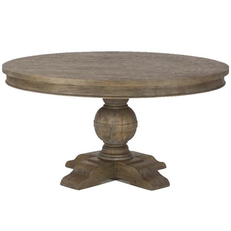 French Urn Solid Wood Pedestal Round Dining Table 54