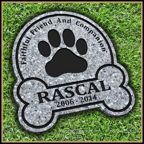 Depending on the consistency you require or want for the project you are. Pet Grave Memorial Marker | Dog Bone & Paw Print ...