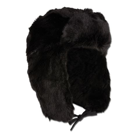 Russian Fur Hat Black Russian Fur Hat Black Caps Head Gear Clothing