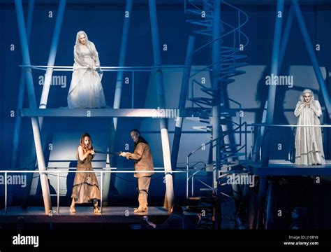 the opera singers emily magee as empress top lise lindstrom as barak s wife l andrzej