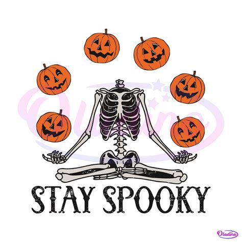 Pumpkin Halloween Svg Skeleton Stay Spooky Svg Digital File