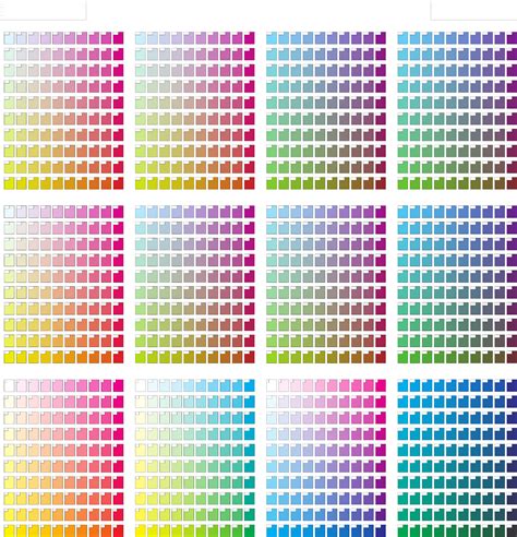 Printable Cmyk Color Chart Printable World Holiday