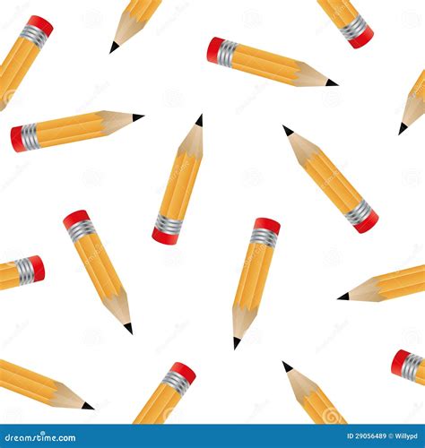 Pencil Seamless Pattern Stock Vector Illustration Of Background 29056489