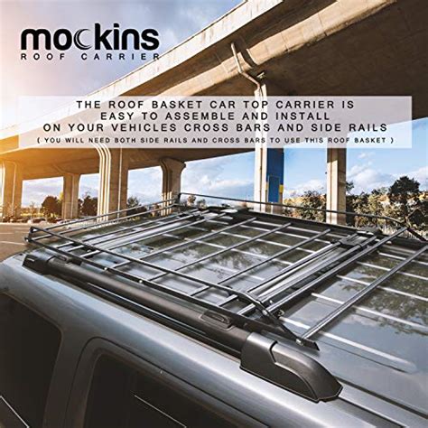 Mockins Roof Rack Rooftop Cargo Carrier With Cargo Net And Ratchet