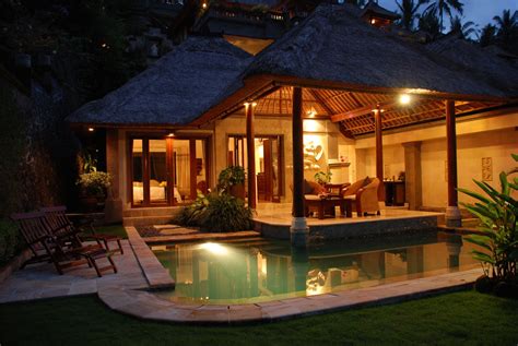 Evenin Lights Bali Resort Resort Villa Inground Pool Designs Wooden House Doors Hotel Et Spa