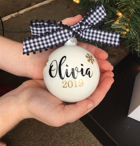 Personalized Name Ornament T Custom Christmas Ornament Etsy