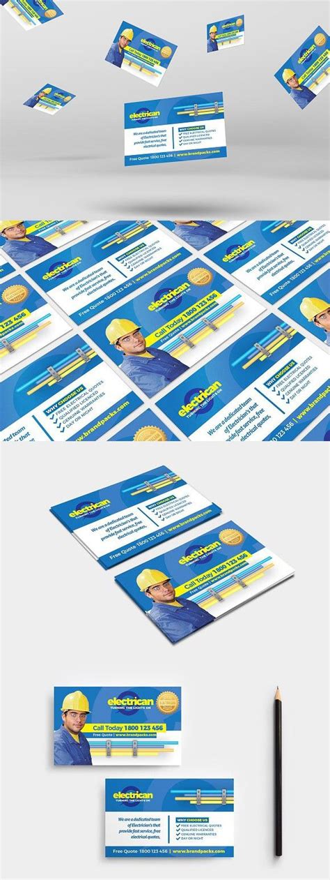 Electrician Business Card Template Business Card Template
