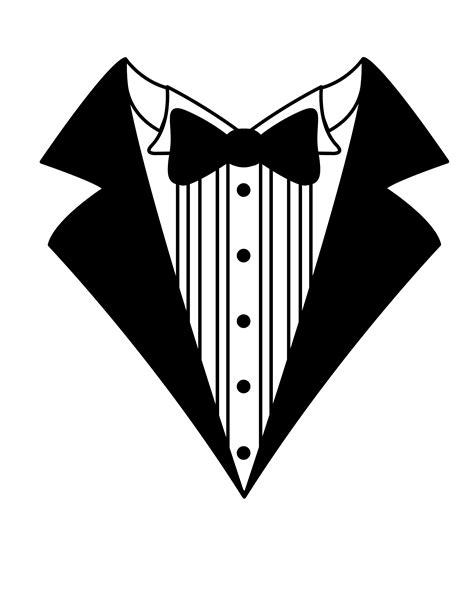 Tuxedo Silhouette Clipart Vector Graphic Digital Stamp Svg Png  Eps Wedding Groom Groomsmen