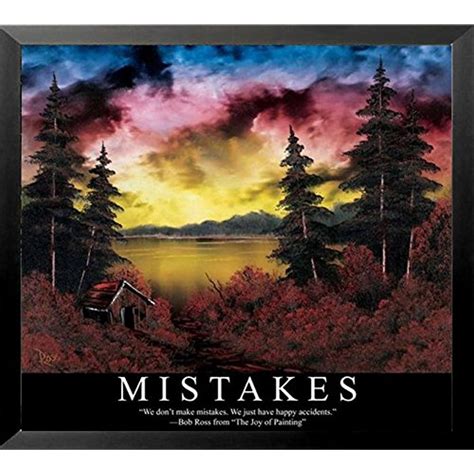 Buyartforless Framed Mistakes Landscape Painting By Bob Ross 25x23 Art