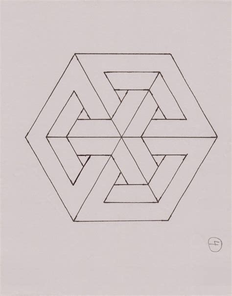 Escher Likedrawinghexagon004 1256×1600 Píxeles Geometric