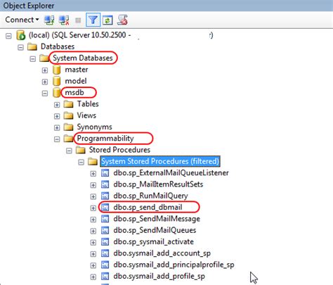 Where To Find Stored Procedure Msdb Dbo Sp Send Dbmail In Sql Server