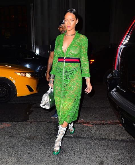 Rihanna Exposes Her Nipples In A See Through Dress While Out In Nyc See The Daring Look