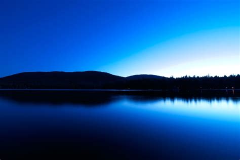 Free Picture Midnight Lake Water Reflection Water Lake Mountains