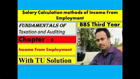 Salary Calculation Methods Of Income From Employment Youtube
