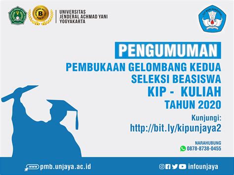 Kartu indonesia pintar kuliah atau kip kuliah tahun 2021 sudah dibuka. Pembukaan Pendaftaran Beasiswa KIP Kuliah Gelombang Kedua