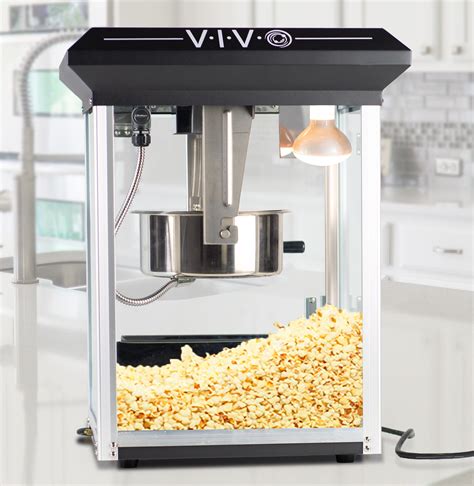 Vivo Commercial 8 Ounce Popcorn Maker Machine Popper With Black Trim Ebay