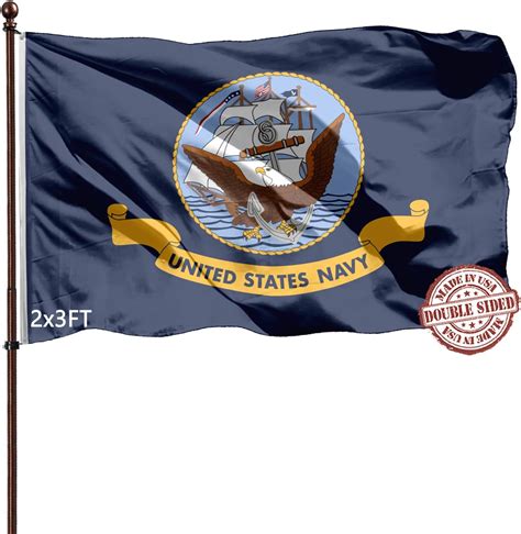 navy flag 2x3 double sided heavy duty 3 ply 210d 2x3 navy flag with canvas