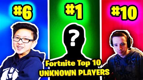Top 10 Fortnite Streamers Unknown Edition Fortnite Battle Royale Youtube