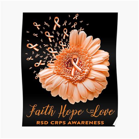 Faith Hope Love Rsd Crps Awareness Poster For Sale By Tadmab Redbubble