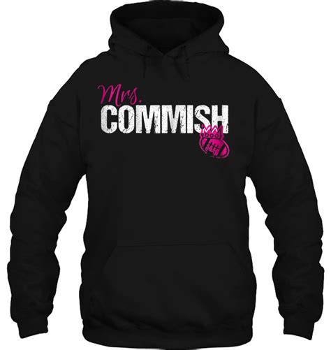 Womens Mrs Commish Fantasy Football Commissioner Wife Shirt