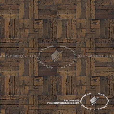 Old Dark Wood Flooring Square Texture Seamless 20301