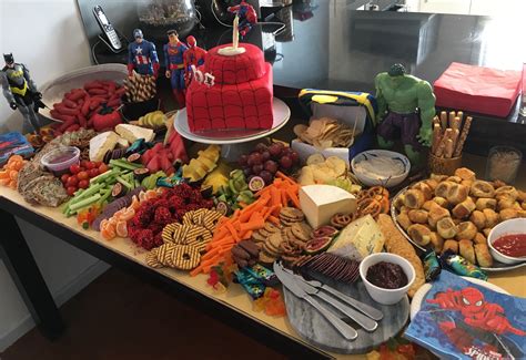 Spider-Man party Kids grazing table https://goodtograze.co.nz | Kids