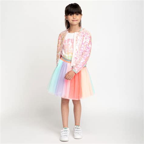 Billieblush Girls Pink And Blue Tulle Skirt Childrensalon Outlet