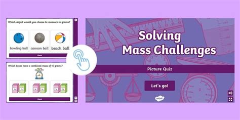 👉 Y2 Mass Maths Interactive Quiz 4 Twinkl