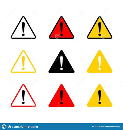 Caution Icon With Triangle Form Danger Sign Attention Sign Caution