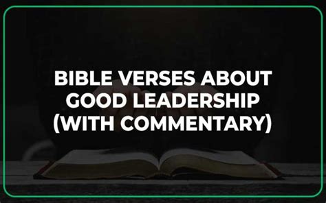 25 Bible Verses About Good Leadership With Commentary Scripture Savvy