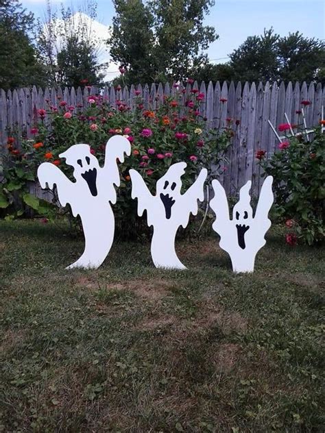 Halloween Rising Ghosts Halloween Outdoor Wood Yard Art Lawn Etsy
