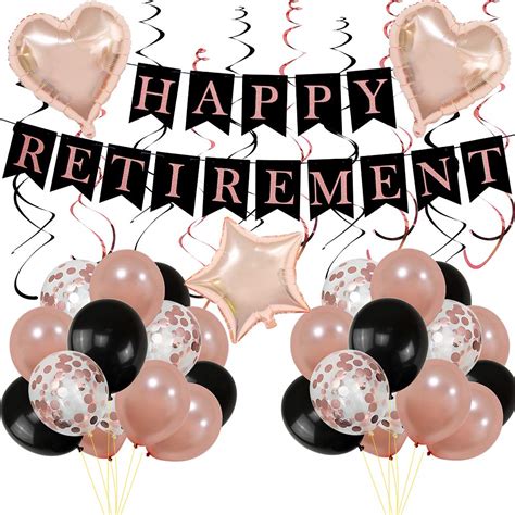 Buy Ser Edty Rose Gold Happy Retirement Decoration Pack Happy