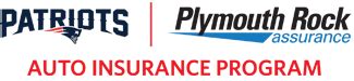 Plymouth rock assurance was founded in 1982. New England Patriots Official Auto Insurance Program