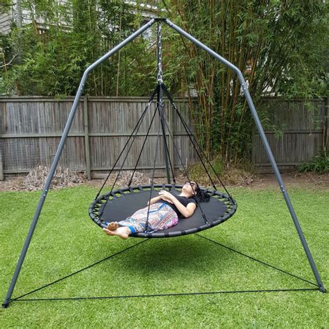 150cm Black Mat Nest Swing Heavenly Hammocks