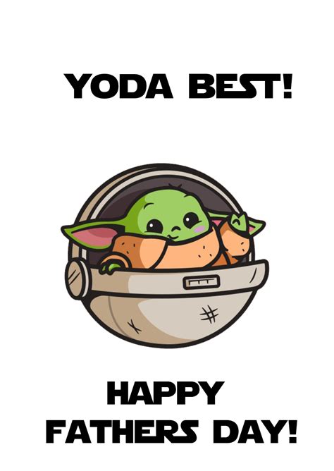 Star Wars Happy Fathers Day Baby Yoda - glorietalabel