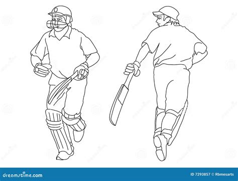 Joueurs De Cricket Illustration Stock Illustration Du Action 7293857