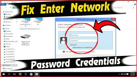 How To Fix Enter Network Password Credentials In Windows How To Turn